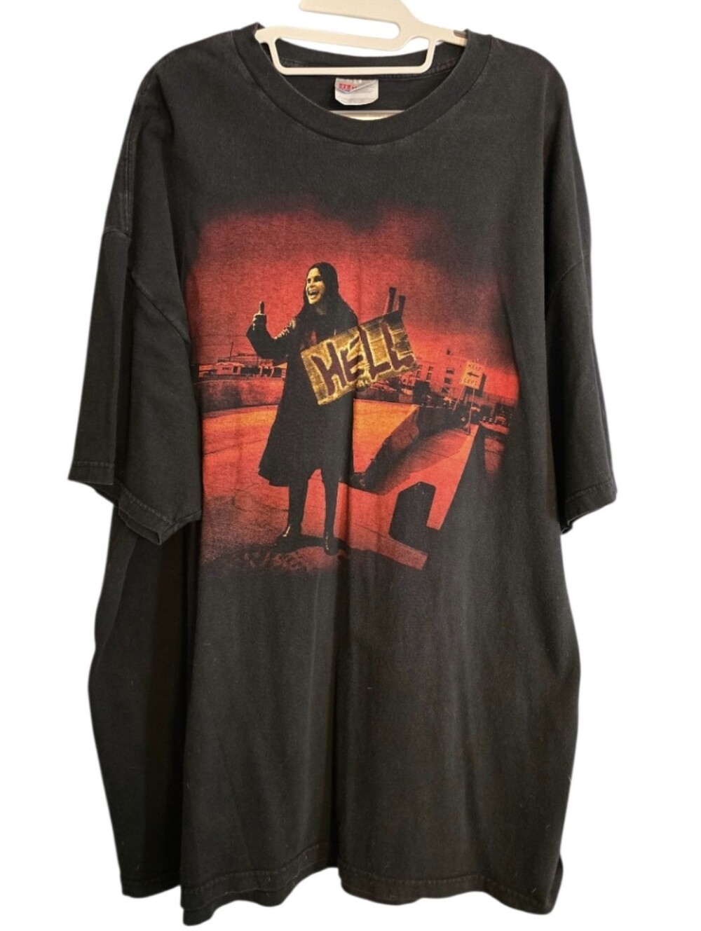 Hanes Vintage 90's 2 Sided Ozzy's Hell Hitchhiker Graphic T Size XXL In EUC